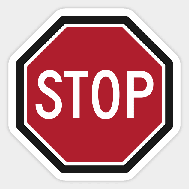 Stop Sign by Basement Mastermind Sticker by BasementMaster